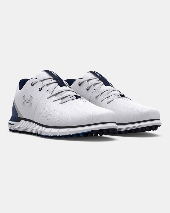 Men's UA HOVR™ Fade 2 Spikeless Wide (E) Golf Shoes, White, pdpMainDesktop image number 3